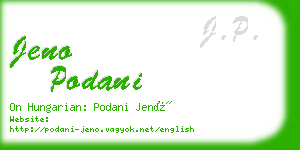 jeno podani business card